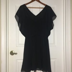 Express Mesh Over-top Black Dress